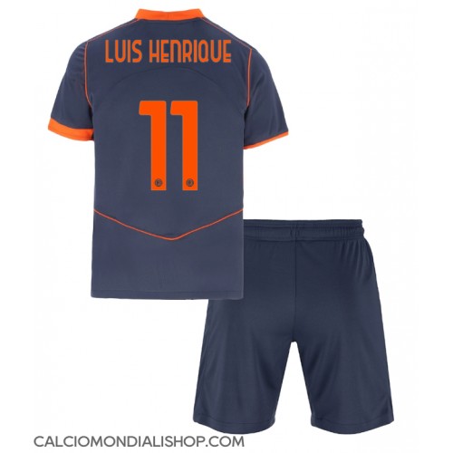 Maglie da calcio Inter Milan Luis Henrique #11 Terza Maglia Bambino 2025-26 Manica Corta (+ Pantaloni corti)